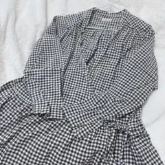 サマンサモスモス カシュクールワンピース ギンガムチェック