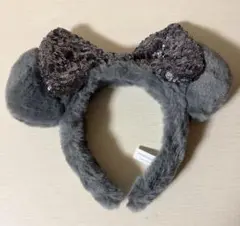 ディズニー ミニー カチューシャ グレー モコモコ ファー