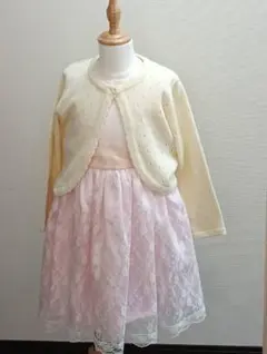 値下げ☆catherinecottage♡ピンクドレス130cmカーディガン付き