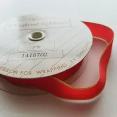 赤リボン ☆ 金色縁取り