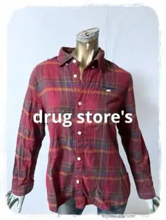 ☘️T18492☘️drug store's 長袖 チェックシャツ 4