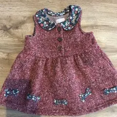 花柄レトロワンピース　80