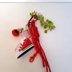 パラコードキーホルダー じゃらじゃらキーホルダー エルモ