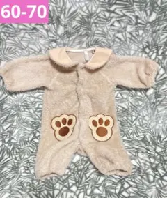 女の子 ベビー服 カバーオール クマ 着ぐるみ ロンパース 60-70cm