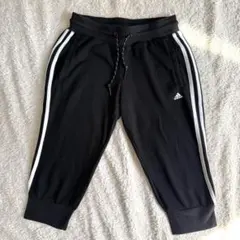 Adidas クロップパンツ　7分丈 レディース Lサイズ　ブラック