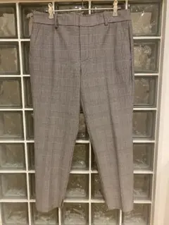 ④未使用ZARA ザラ　グレンチェック柄テーパードクロップドパンツ　size38