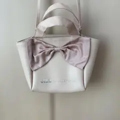 JILL by JILLSTUART ベージュリボントートバッグ