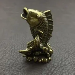 真鍮 置物 アンティーク ヴィンテージ ハンドメイド 魚 コイ 鯉17