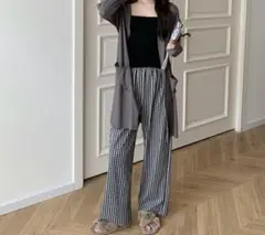 新品未使用！　ダークエンジェル ギンガムチェック 黒 微起毛パンツ Mサイズ