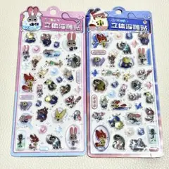 海外限定正規品 ズートピア ニック ジュディボンボンドロップ シール 2枚セット