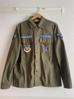 【美品】ALPHA INDUSTRIES ミリタリーシャツジャケット M