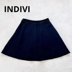 N*a様 INDIVI インディヴィ Aライン フレアスカート ひざ下 ブラック
