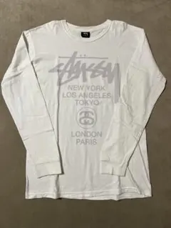 Stussy 白　ロングスリーブTシャツ