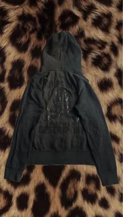 archive grunge scull parka y2k black
