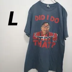 オプティマ Tシャツ ムービーT L ブルー オーバーサイズ 古着