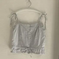 Brandy Melville コットン レース リボン キャミソール