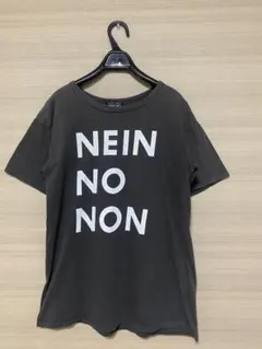 WHITE LINE ホワイトラインNEIN NO NON ロゴTシャツブラックのサムネイル