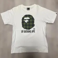 A BATHING APE カモフラロゴ Tシャツ ホワイト M