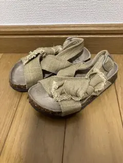 BREEZE リボン付きサンダル 14cm