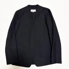 蔭山さん専用【美品】46 メゾンマルジェラ　定番　ノーカラージャケット　ネイビー 蔭山さん専用【美品】46 メゾンマルジェラ 定番 ノーカラージャケット