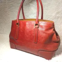 今日だけ10%オフ⚡️コーチ トートバッグ 肩掛け シグネチャー レザー 赤色