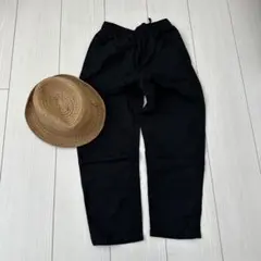 GU シェフパンツ　130 黒　テーパードパン