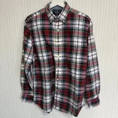 E4394 NAUTICA マドラスチェック 長袖シャツ コットン 薄手 M