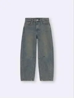 【未使用Sサイズ】 GU バレルレッグジーンズ 丈短め