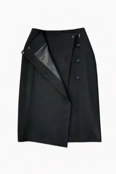 【美品】 BARNEYS NEW YORK ラップスカート黒36のサムネイル