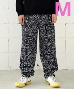 Cookman クックマン シェフパンツ ペイズリー ブラック