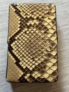 美品 ヴィンテージ ダイヤモンドパイソン タバコケース ヘビ皮 