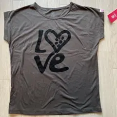 clap Tシャツ グレー LOVEプリントのサムネイル