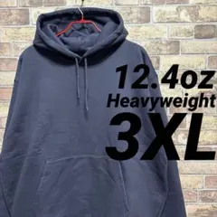 12.4oz ヘビーウェイトパーカー　無地　3XL(4L)　ネイビー