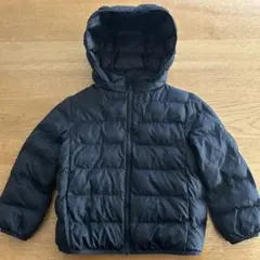 ユニクロ　黒　ブラック　ダウン110cm