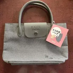 KALDI ネコデザイン トートバッグ グレー