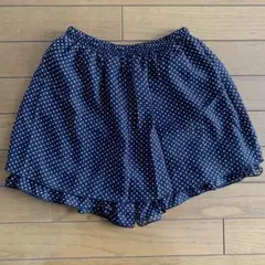 ミニスカート　水玉　キュロット　フレアスカート