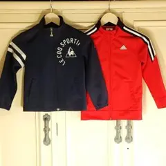 【美品】キッズジャージ 2枚 ルコック 120 & アディダス 7号（120相当