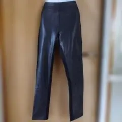 レザー風ハイウエストスキニーパンツ