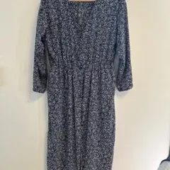 ローリーズファーム　春物　花柄 長袖 カットソーワンピース M