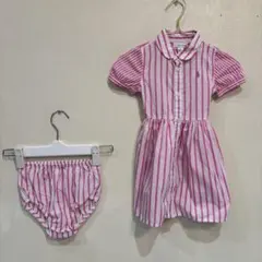 80cm★ラルフローレン ベビー　ワンピース　ストライプ
