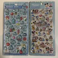 サンリオハンギョドン ボンボンドロップシール＆ミッキー ステッカー 2種セット