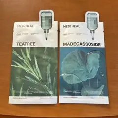MEDIHEAL ティーツリー & マデカソサイド フェイスマスク 2枚セット