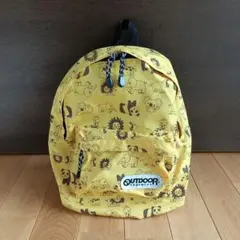 OUTDOOR イエロー動物柄　キッズリュックのサムネイル