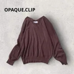 オペークドットクリップ セーター プルオーバーニット Vネック トップス