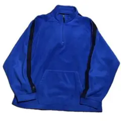 90s00s OLD GAP オールドギャップ ハーフジップフリース 青×紺