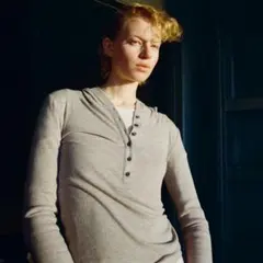 searoomlynn Hoodie Slimカットトップス　ヘザーライトグレー