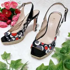 美品　DIANA　ダイアナ　ハイヒール　パンプス　バックストラップ　オープントゥ