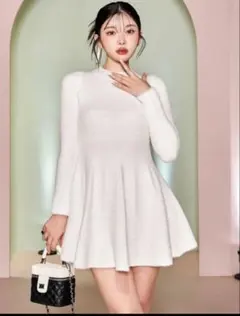 DARICHI ラメシャギーニットミニワンピース