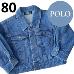 POLO デニムジャケット 80 Gジャン　ブルー　デニム　カジュアル