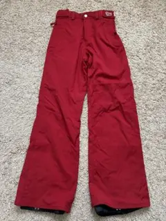 赤 スノーボードパンツ ウエスト調整可能
